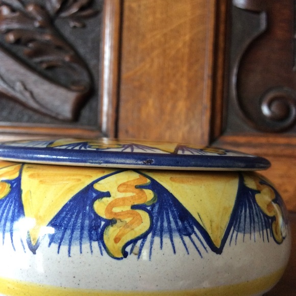 Vintage Sberna Deruta Italy Sun Burst Trinket Dish - Picture 13 of 13